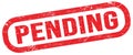 PENDING, text written on red stamp sign Royalty Free Stock Photo