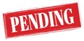 PENDING text written on red stamp sign Royalty Free Stock Photo