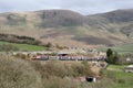 Pendolino electric train, M6 motorway at Beck Foot