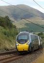 Pendolino train on West Coast Main Line, Cumbria Royalty Free Stock Photo