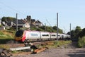 Pendolino train West Coast Mainline at Hest Bank Royalty Free Stock Photo