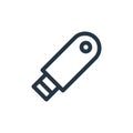 pendrive icon vector from miscellaneous concept. Thin line illustration of pendrive editable stroke. pendrive linear sign for use Royalty Free Stock Photo