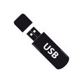 Pendrive USB Stick Icon -Vector Illustration - Isolated On White Royalty Free Stock Photo