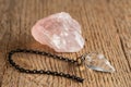 The pendulum on a chain with a natural crystal Royalty Free Stock Photo