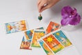 ÃÂ  pendulum and divination card Royalty Free Stock Photo