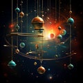 Pendulum Planets - Solar system swinging back and forth in a cosmic clock