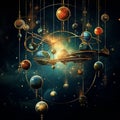 Pendulum Planets - Solar system swinging back and forth in a cosmic clock