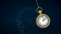 Pendulum of pocket watch Royalty Free Stock Photo