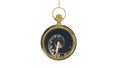 Pendulum of pocket watch Royalty Free Stock Photo