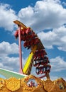 Pendulum ride in the Kyrlai amusement park. City of Kazan, Republic of Tatarstan, Russian Federation