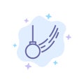 Pendulum, Swing, Tied, Ball, Motion Blue Icon on Abstract Cloud Background Royalty Free Stock Photo