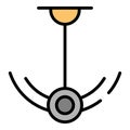 Pendulum tool icon vector flat