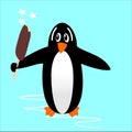 Penguin, funny illustration