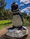 Penguin artwork at Green Bay Botanical Garden Royalty Free Stock Photo