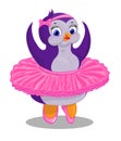 Penguin ballerina color indigo