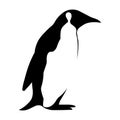 Penguin black vector icon on white background