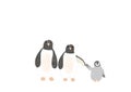 Penguin Cartoon Illustration Family