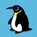Penguin character bird card illustration cartoon