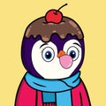 Cute penguin nfts collection artwork Royalty Free Stock Photo