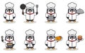 Vector Illustration Of Chef Penguin cartoon