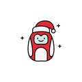 penguin, Christmas line icon. Elements of New Year, Christmas illustration. Premium quality graphic design icon. Can be used for