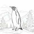 Penguin Coloring Page: Antarctica Animals In Various Artistic Styles