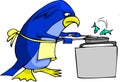 Penguin cooking Royalty Free Stock Photo