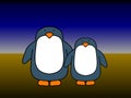 Penguin couple Royalty Free Stock Photo