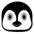 Penguin Cute animal head funny cartoon