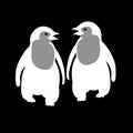 Penguin cute illustration vector cartoon white black bird happy animal Royalty Free Stock Photo