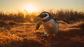 Stunning Vray Tracing: Penguin Running With Breathtaking Australian Landscape