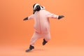 a penguin dressed in sportswear being active created with Generative AI technology