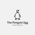 Penguin Egg Vector Concept Symbol Icon or Logo Royalty Free Stock Photo