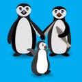 Penguin family. Love feeling.