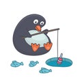 Penguin fishing