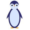 Baby penguin flat illustration on white