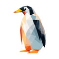 A penguin in geometric shape vector illustration. Polygonal penguin illustration