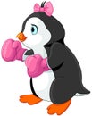 Penguin girl boxer