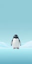 Spectacular Penguin Image With Realistic Blue Skies And Soft Gradients