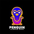Penguin gradient logo template design Royalty Free Stock Photo