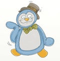 Penguin with hat and papioon Royalty Free Stock Photo