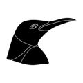 Penguin icon in black style isolated on white background. Realistic animals symbol stock vector illustration. Royalty Free Stock Photo