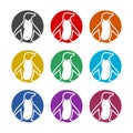 Penguin icon, color set