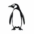 Black And White Penguin Symbol: Graphic And Stylish Wall Drawing
