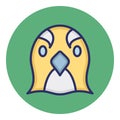 Penguin Isolated Vector Icon which can be easily modified or edited as you want