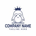 Penguin king minimalis company logo