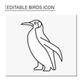 Penguin line icon