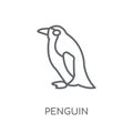 Penguin linear icon. Modern outline Penguin logo concept on whit