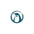 Penguin Logo Design. Penguin Vector Illustration Royalty Free Stock Photo