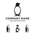 Illustration of Penguin Logo Design. Penguin set Logo Template. Modern Design. Flat Logo. Vector Illustration Royalty Free Stock Photo